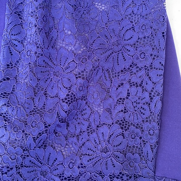 New GUESS BY MARCIANO Mauve Lace-Trim Dress - Picture 8 of 9